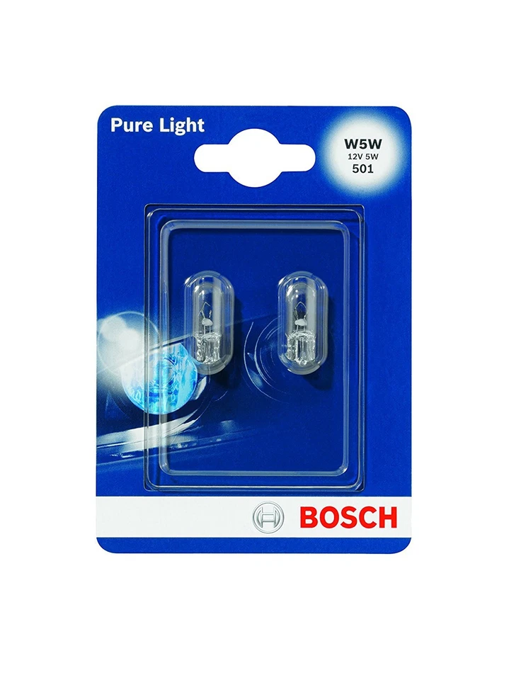 HALLENWERK BOSCH W5W 12V Pure Light 1987301026 Doppelblister Glühlampen Autolampen
