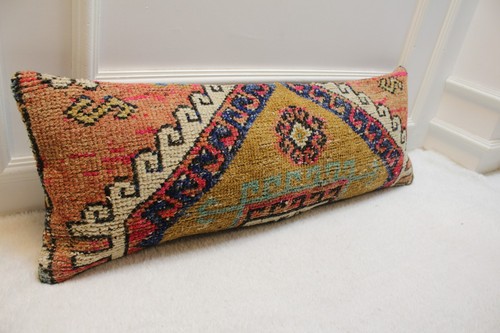 Red and Brown Colors vintage Pillow Case, 12x36 inc Long Lumbar Pillow Case, - 第 3/10 張圖片