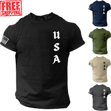 USA T-Shirt, American Flag, Veteran, Patriotic, 2a, Mens, Freedom
