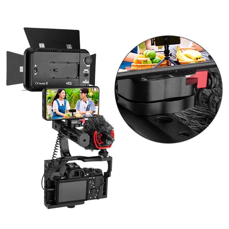 LCD Arm LED Light Camera Camcorders Rig Quick Release Plate eBay