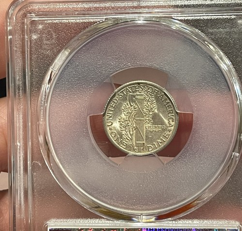 Mercury Dime 1916 PCGS MS63FB bandas completas - Imagen 2 de 2