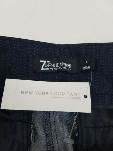 NWT 7th Avenue Pant NY&C Womens Sz 6 Jeans Slim Straight Crop Stretch Dark Wash - Picture 7 of 12