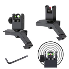 Fiber Optics 45 Degree Offset Flip Up Iron Sights Low Profile Rapid Transition 