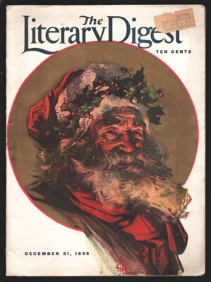 MAG: Literary Digest 12/21/1935-Santa Claus cover art by J.C. Leyendecker-Chr...