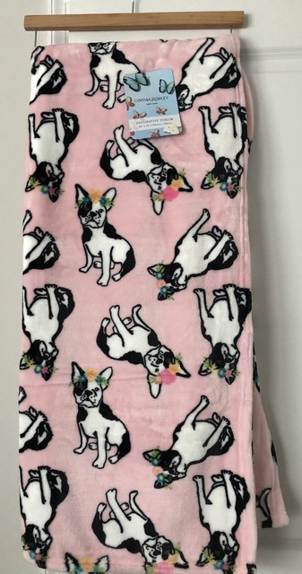boston terrier throw blanket