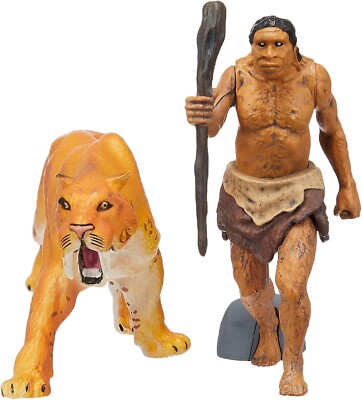 Takara Tomy, Figures, Animals, Dinosaurs,  AL-10 Saber-toothed Tiger Neanderthal