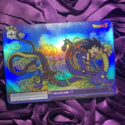 Son Goku Blue Dragon Ball Z Black Goddess Story Waifu Anime Holo Card