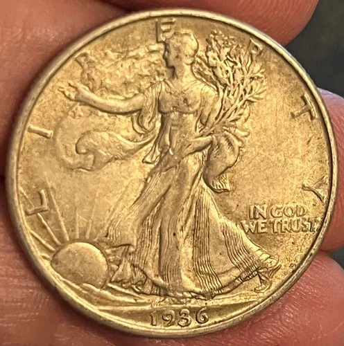1936-d  Walking Liberty Half dollar , XF + / near AU
