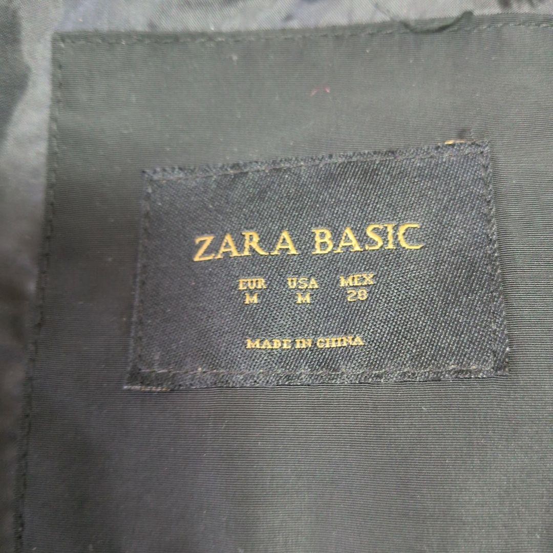 ZARA BASIC Belted Down Jacket Coat Size M Black F… - image 9