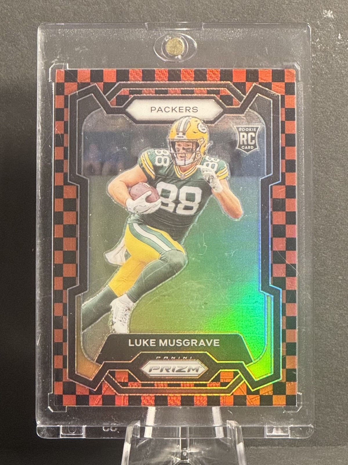 2023 Panini Prizm - #337 Luke Musgrave Black & Red Checkerboard RC SP, Case Hit
