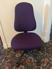 Purple Fabric Swivel Operator/Task Office Chair Gas Lift Seat & Back Height
