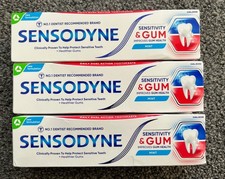 3 X 75ml Sensodyne Sensitivity & Gum MINT Sensitive Flouride Toothpaste READ 71.07 per litre