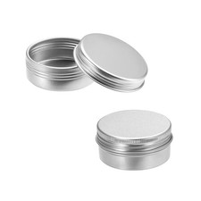 0.67 oz Round Aluminum Cans Tin Can Screw Top Metal Lid Containers 20ml, 12pcs