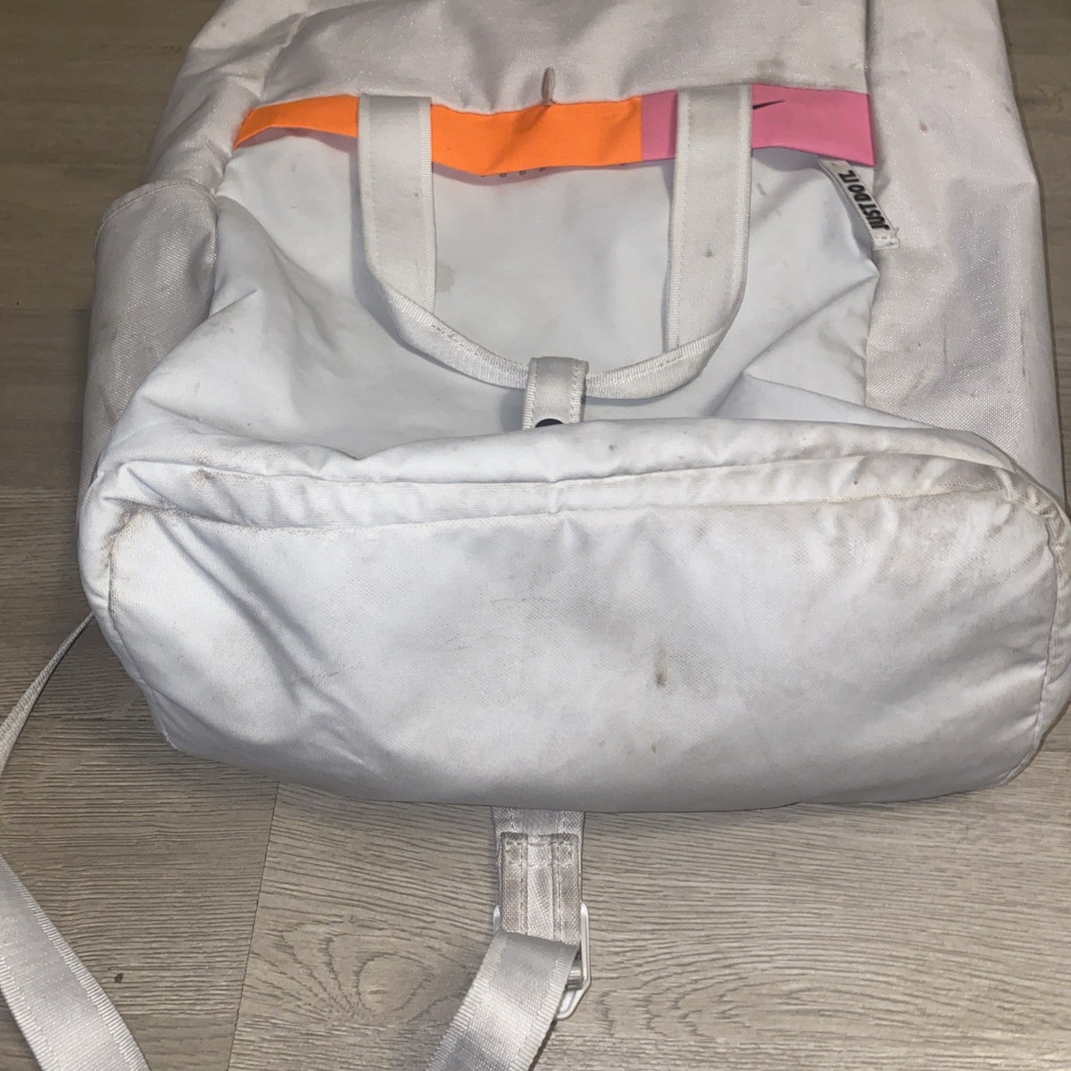 Nike Radiate Backpack Bag White Orange Pink Tote Roll Top  display picture 3