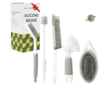 5 Pack Kitchen Cleaning Brush Set, Dish Brush for Cleaning, Kitchen Scrub Brush