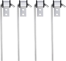 4 Pack Universal Stainless Steel Exhaust Hanger Rod Weld On Heavy Duty Exhaust