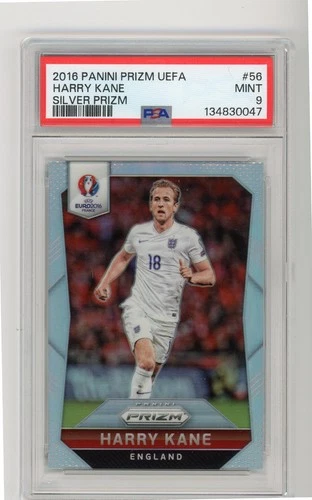 2016 Panini Prizm UEFA Euro Silver Prizm Harry Kane #56 Rookie RC PSA 9 MINT