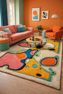 Designer Rug | Irregular Rug | Wool area Rugs | Living Room Rug | Tufted A251
