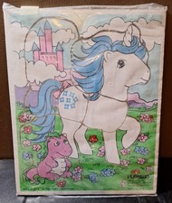 My Little Pony Wood Frame Tray Puzzle - Majesty and Spike - Playskool - 1984