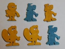 RARE GENERAL MILLS CEREAL PREMIUM SPRINGY ERASER LUCKY UNDERDOG ROCKY LOT 6 60's