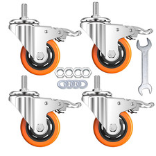 Stem Casters Heavy Duty Swivel Threaded Stem Caster Wheels with American Size 1/
