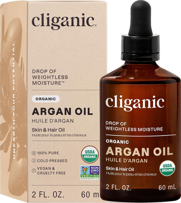 Organic Argan Oil, 100% Pure - for Hair, Face & Skin | Cold Pressed Carrier Oil