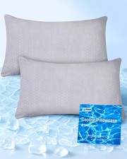 Cooling Pillow Cases Only,Standard Size Set of 2 with Double Sided Cold,Moist...