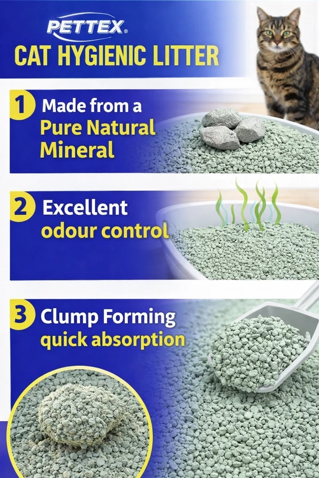 Pettex Cat Litter Premium Clumping Highly Absorbant No Mess Kitten Litter - Image 2 of 4