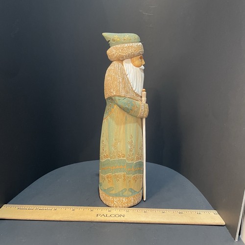 Russischer Holz Großvater Frost signiert vom Künstler В. Викин (V. Vikin) Weihnachtsgeschenk - Bild 8 von 19