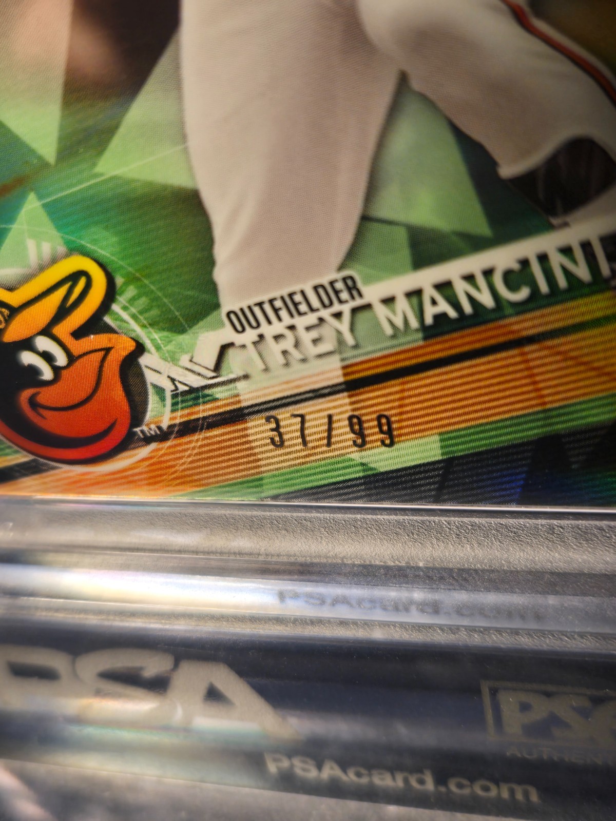 2017 BOWMAN’S BEST TREY MANCINI GREEN REFRACTOR #47 PSA 10 GEM MINT 10 37/99!!! view 3
