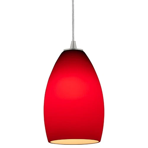 Access Lighting 28012-3C/RED Champagne 1 Light LED Pendant - 5"W - Silver - Picture 1 of 9