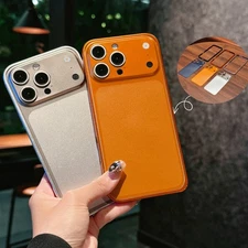 Metal Bumper Case for iPhone 17 Pro Max 16 15 14 13 Pro Slim Fit Back Cover Film