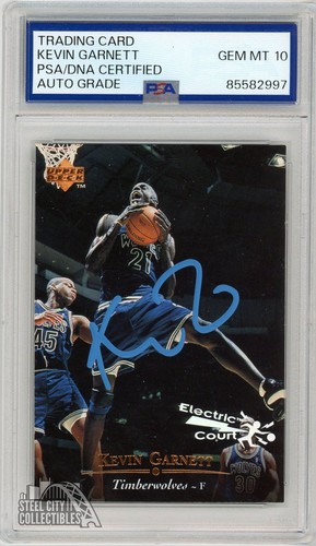 Kevin Garnett 1995-96 UD Electric Court Autograph Rookie #273 PSA/DNA 10 (Blue)