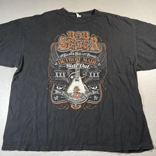 Bob Seger Shirt Mens 3XL Black Ride Out Tour 2014 2015 Concert Rock Tee
