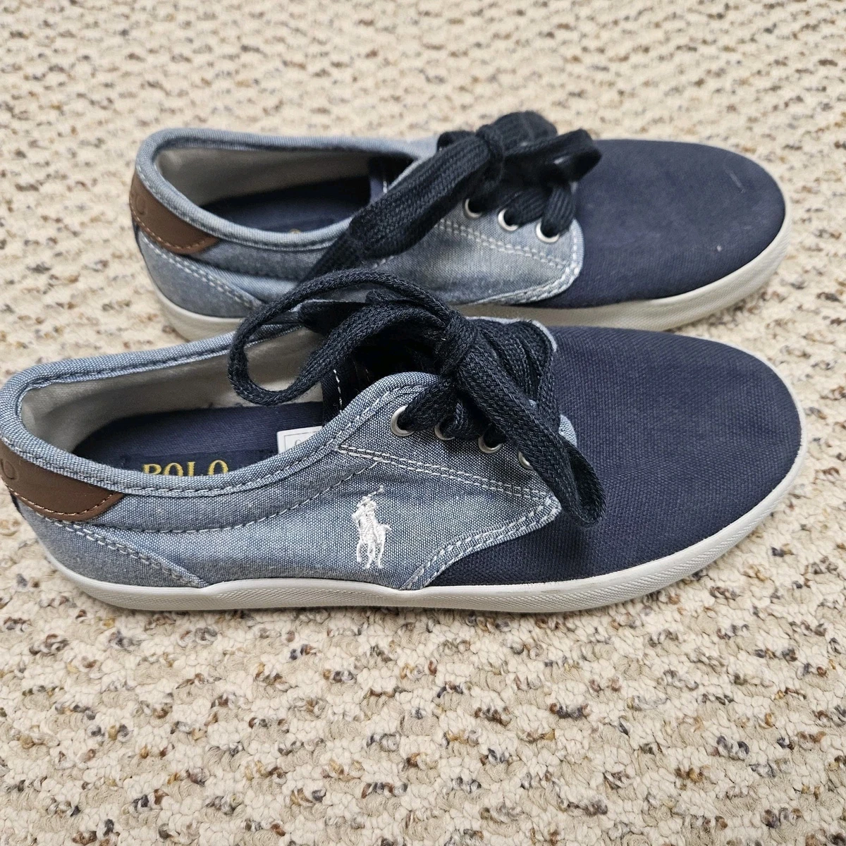 Ralph Lauren Polo Sneakers Loafer Good Condition New Laces Size 9 Polo Ralph Lauren Woodley-SO-Driver Mens Loafers Brown  main image 3