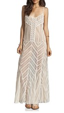 Free People Intimately Meadows Of Lace Maxi Slip Cream Cocktail Bridal XS