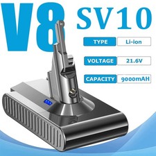 9000mAh Battery for Dyson V8 Absolute V8 Animal V8 Fluffy SV10 Replacement Pack