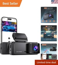 Dash Cam 1296P Front Dashcam, V300 WiFi Dash Camera for Cars with App, Night ...
