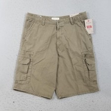 Dockers Cargo Shorts Mens 38 Khaki Premium Foothills Loose Fit 12 Inseam Cotton