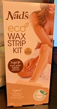 Nad's Eco Wax Strip Kit 24CT- Women Body Face & Bikini Waxing Vegan Plant Based