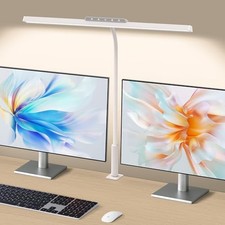 Desk Lamp, 3 Colors Stepless Dimming LED Desk Lamps for Touch Control White