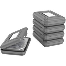 5-Pack Portable Hard Drive Cases for 3.5 Inch HDD/SSD - Shockproof & Waterproof