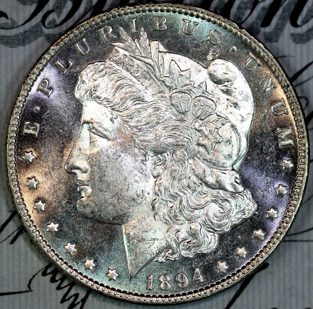 1894-O SOLID+ GEM BU MS MORGAN SILVER DOLLAR DC440 FROM MATTHEWS HOARD