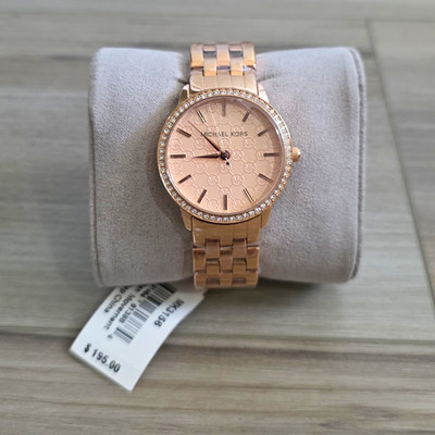 Michael Kors Darci Women's Rose Gold Stainless Steel Crystal Bezel Quartz