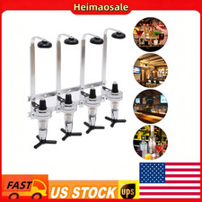 4 Bottle Wall-Mounted Wine Rack Detachable Storage Organizer Bottle Holder