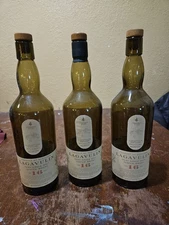 3x Lagavulin 16 Year Islay Single Malt Scotch Whisky EMPTY 750ml bottles