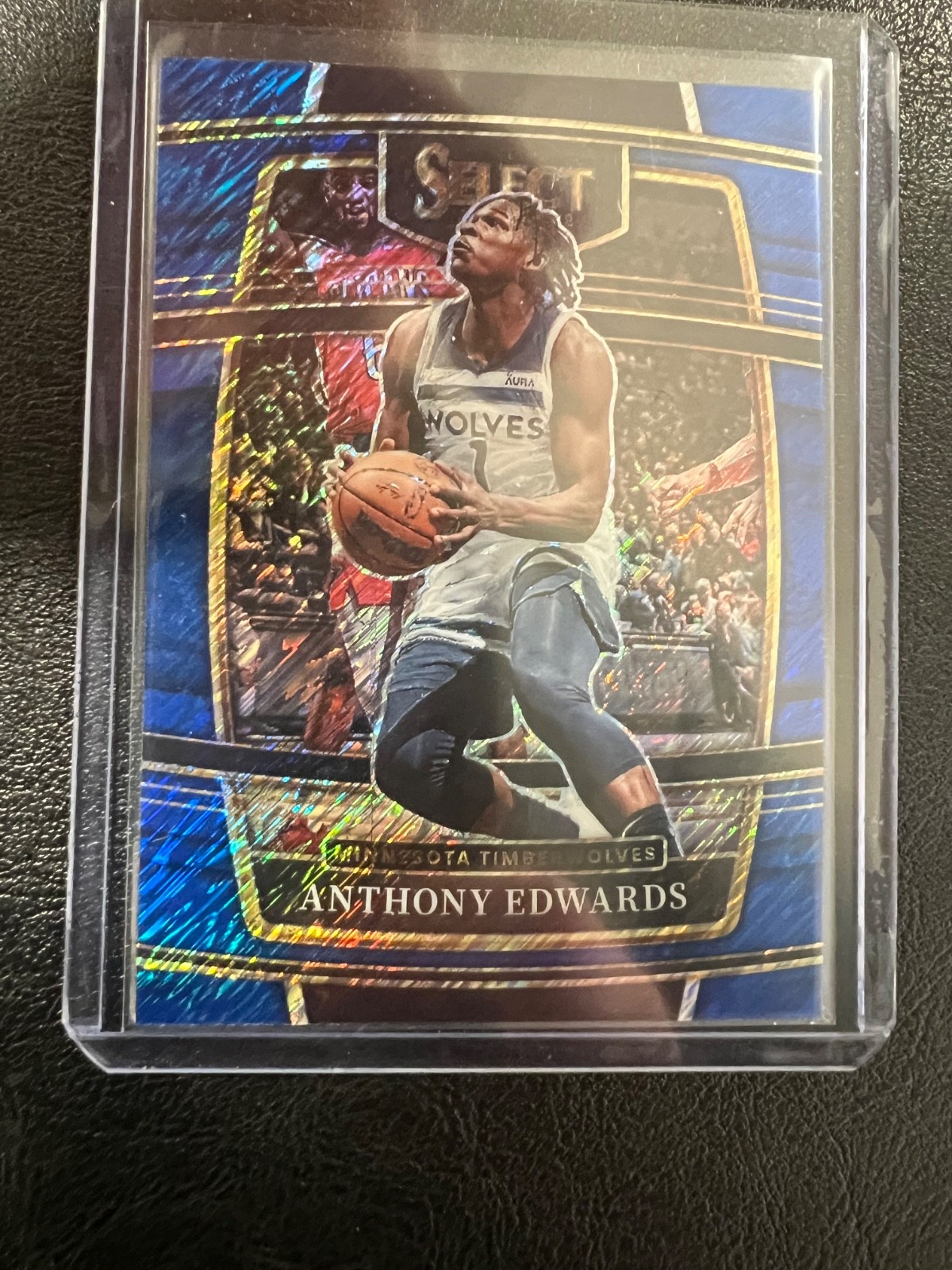 2021-22 Panini Select - Concourse Anthony Edwards #49 Blue Shimmer Prizm. Rare!
