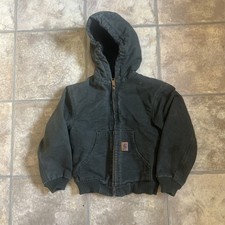 Vintage Carhartt YYJ130 MOS Jacket Quilt Lined Youth Small 6-7 Moss Green