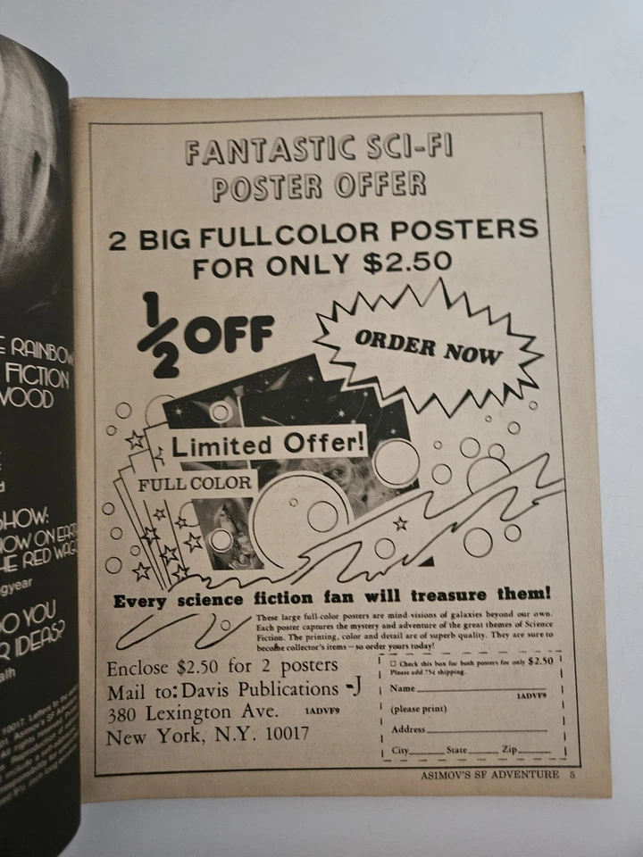 Asimov's SF Adventure Magazine Fall 1979 Issue Foto 3 de 4
