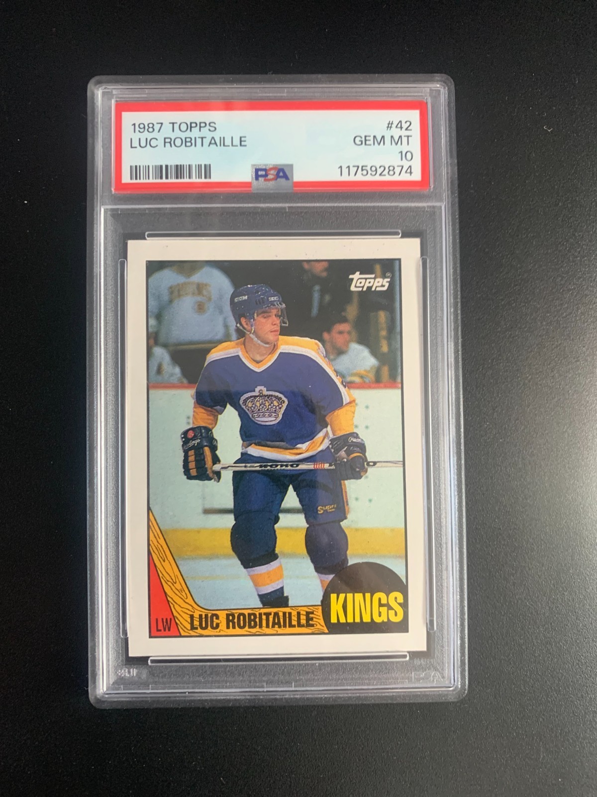 1987-88 Topps - Luc Robitaille #42 (RC) Graded PSA 10 (Pop 18)